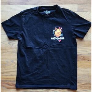 Taco Tuesday Men’s Anti Social Size Medium Black Shirt 100% Cotton